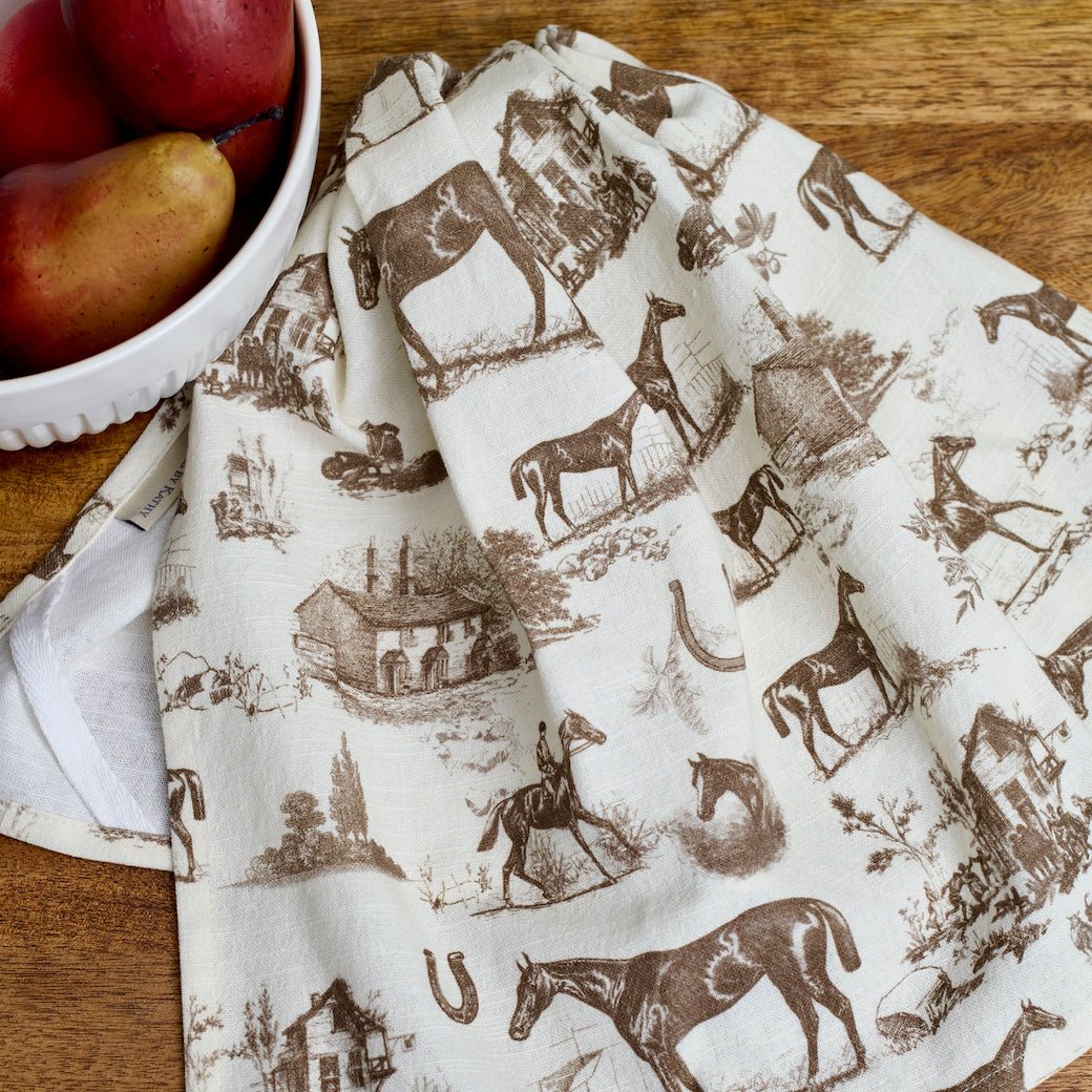Horse Toile Kitchen Towel - Marmalade Mercantile