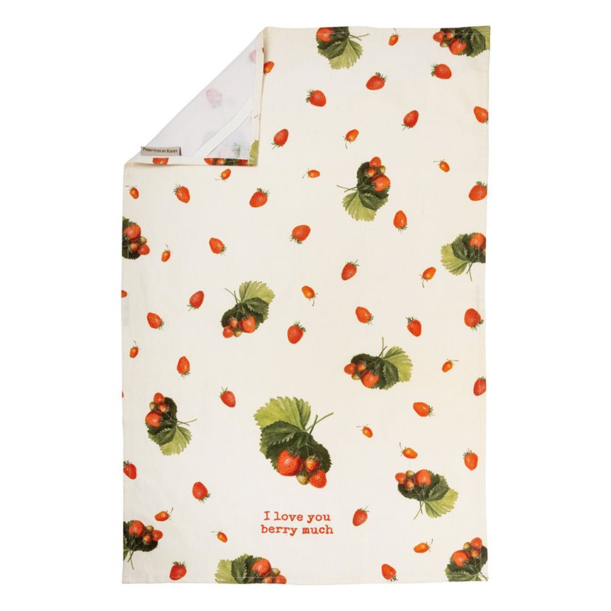 I Love You Berry Much Kitchen Garden Tea Towel - Marmalade Mercantile