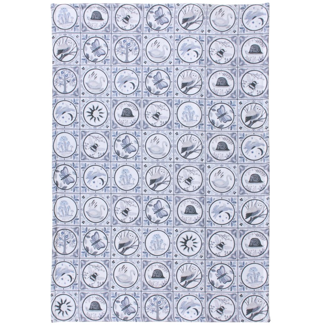 Indigo Tiles Kitchen Towel - Marmalade Mercantile