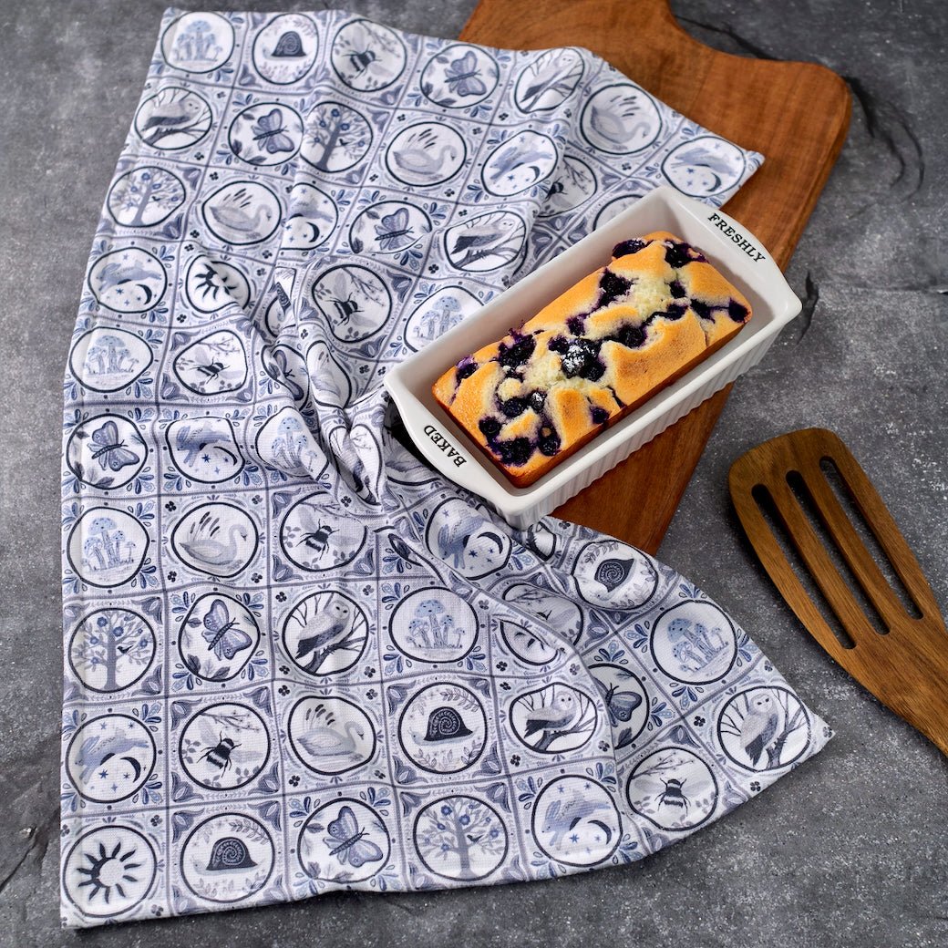 Indigo Tiles Kitchen Towel - Marmalade Mercantile