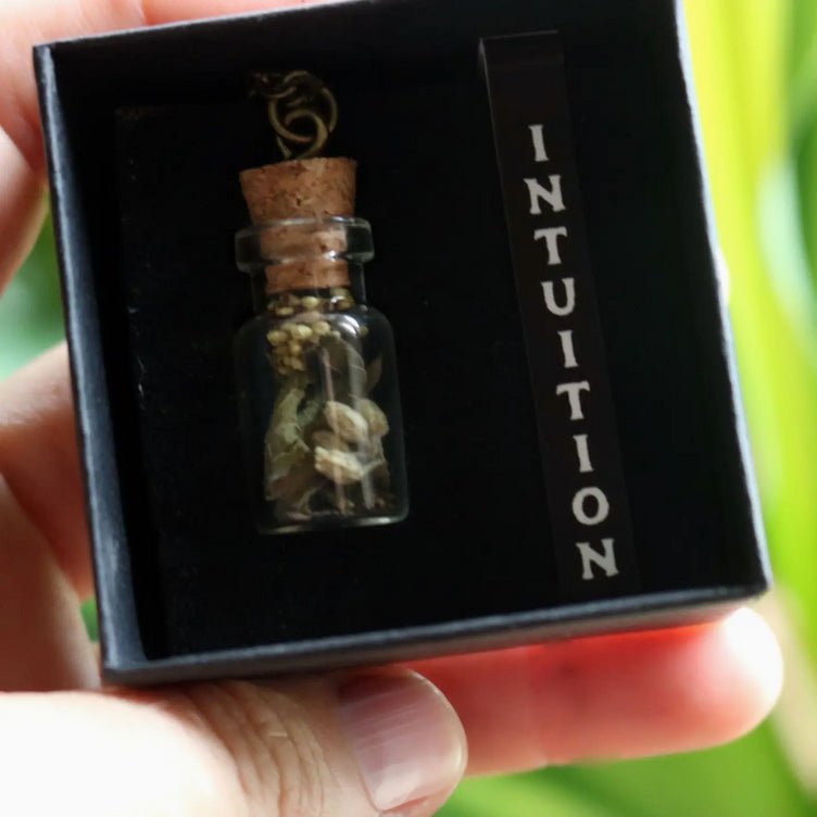 Intuition Amulet - Insight & Clarity Talisman Necklace w Owl - Marmalade Mercantile