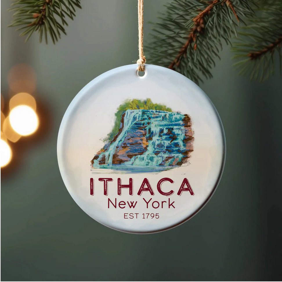 Ithaca Falls Porcelain Christmas Ornament - Marmalade Mercantile