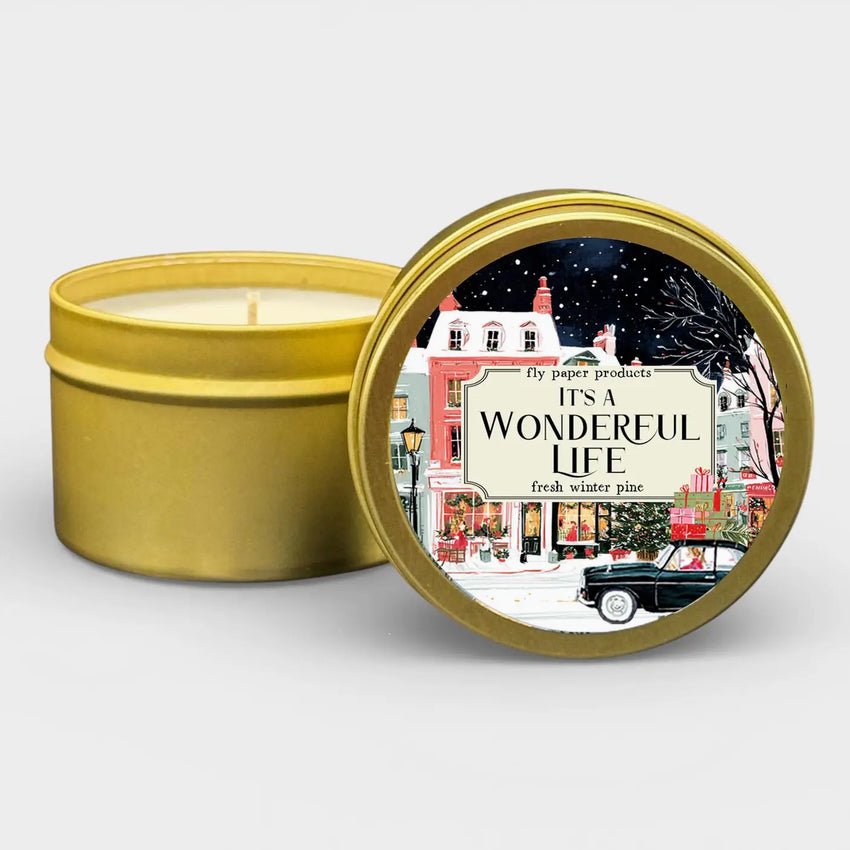 It's a Wonderful Life 4oz Soy Candle Balsam, Pine, Cedar - Marmalade Mercantile