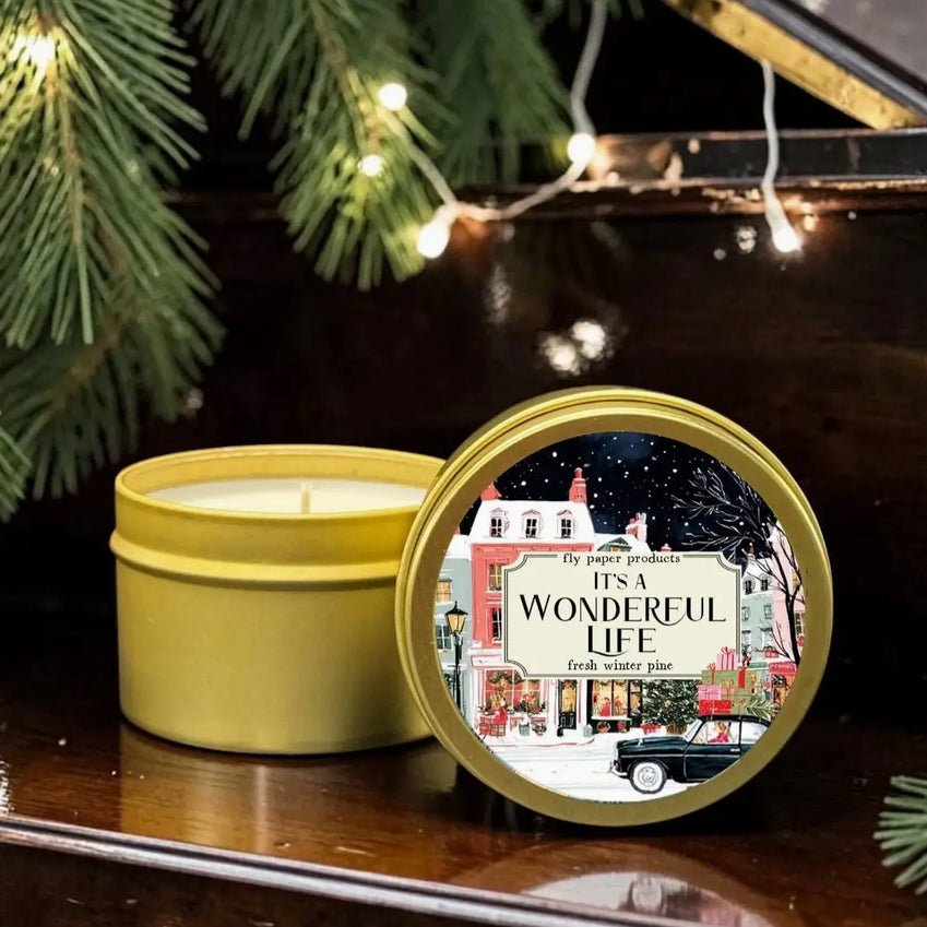 It's a Wonderful Life 4oz Soy Candle Balsam, Pine, Cedar - Marmalade Mercantile