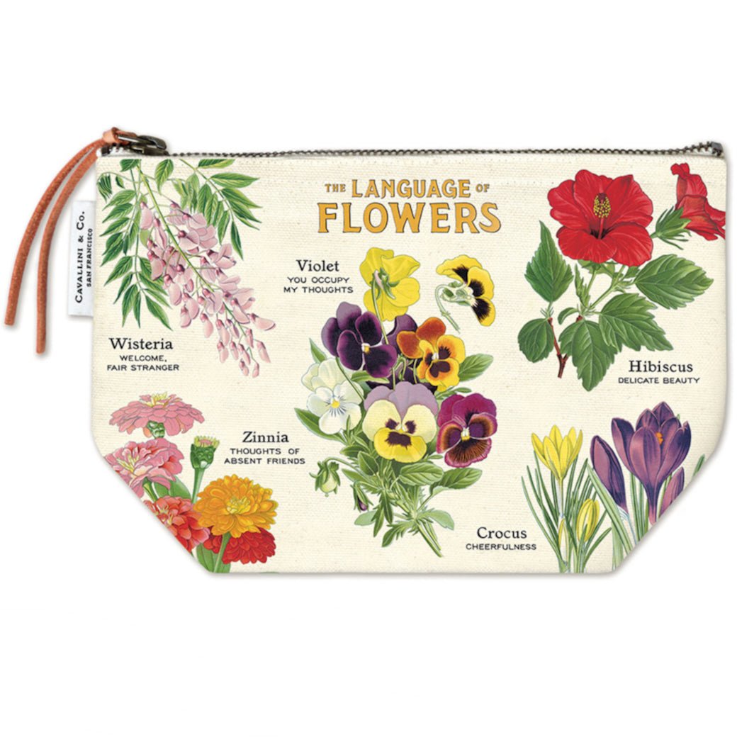 Language of Flowers Zippered Pouch - Marmalade Mercantile