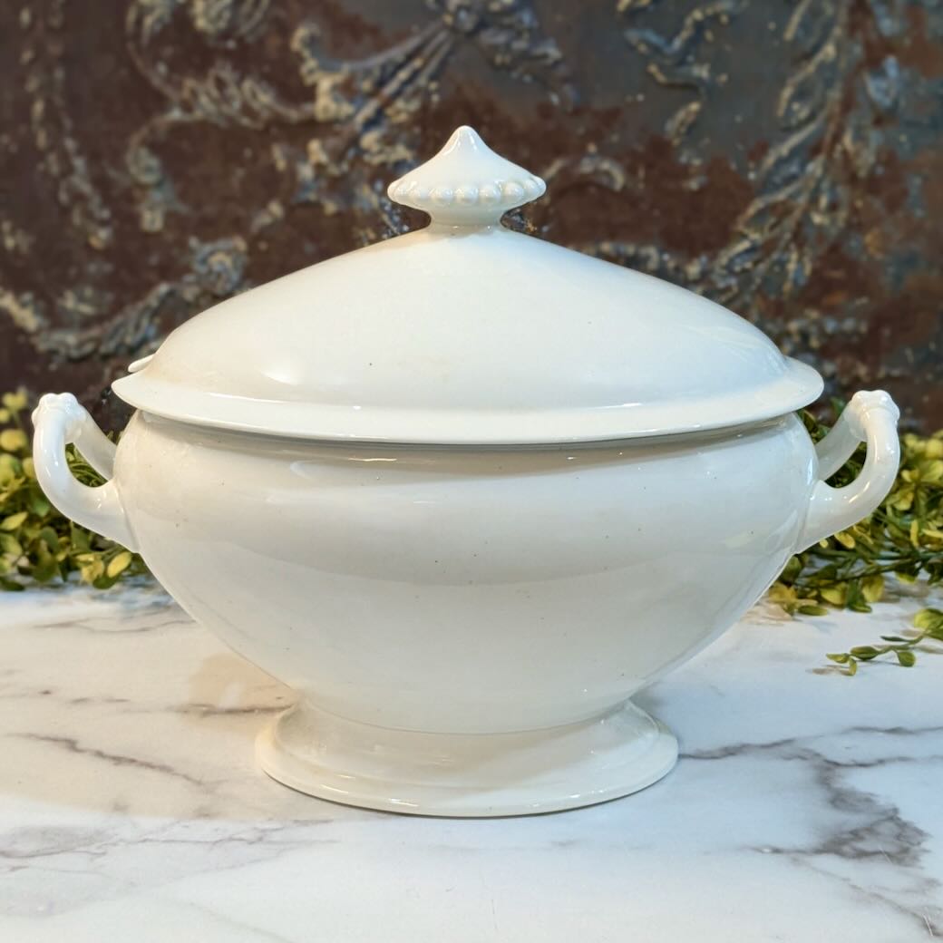 Large Antique Ironstone Soup Tureen - Marmalade Mercantile