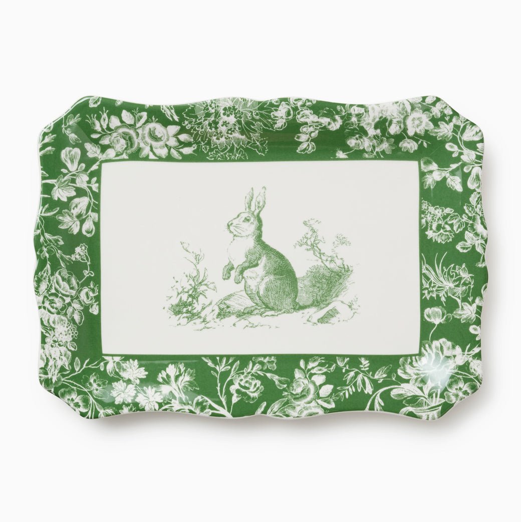 Le Jardin Green Garden Bunny Serving Platter - Marmalade Mercantile