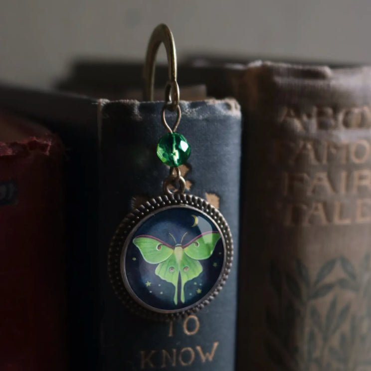 Luna Moth Book Hook Bookmark - Marmalade Mercantile