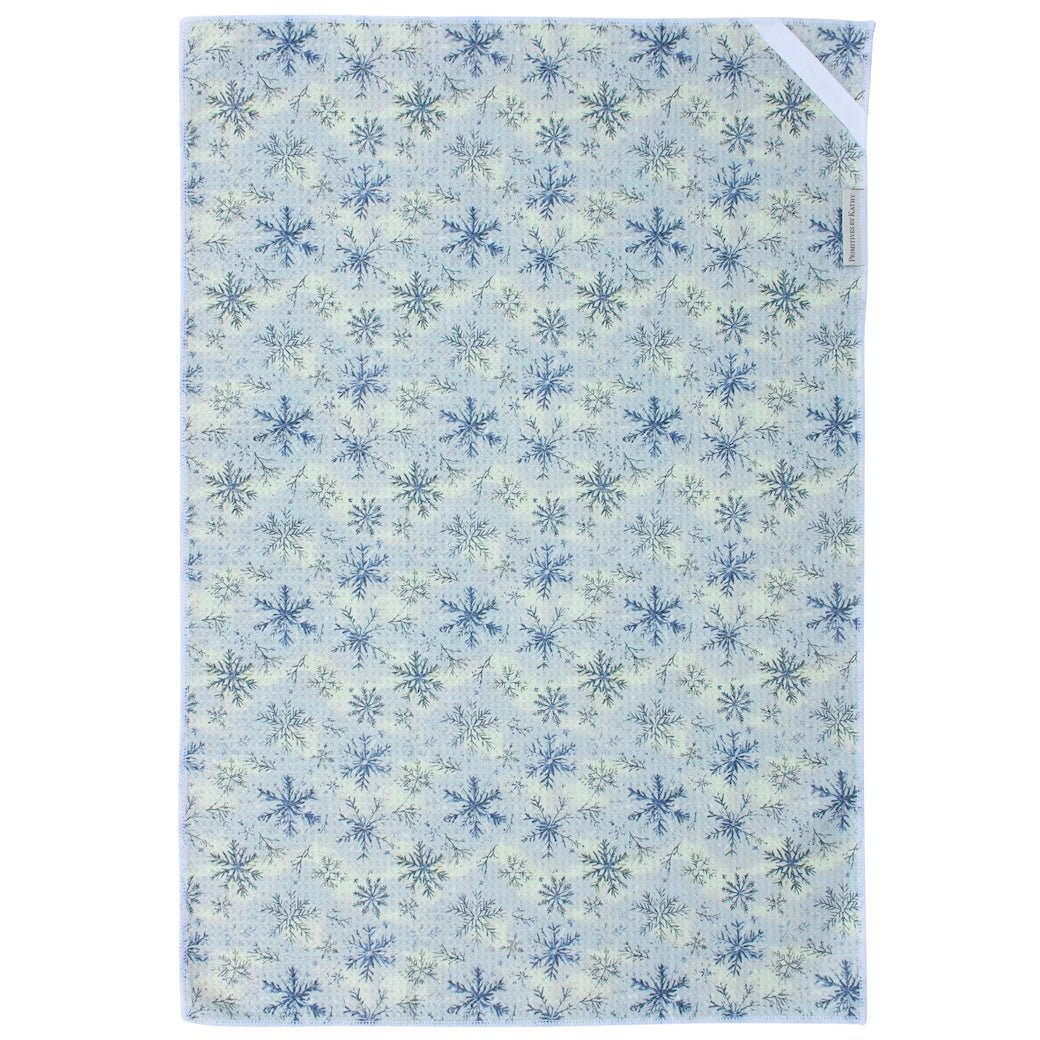 Microfiber Kitchen Towel Retro Christmas Holiday Snowmen - Marmalade Mercantile