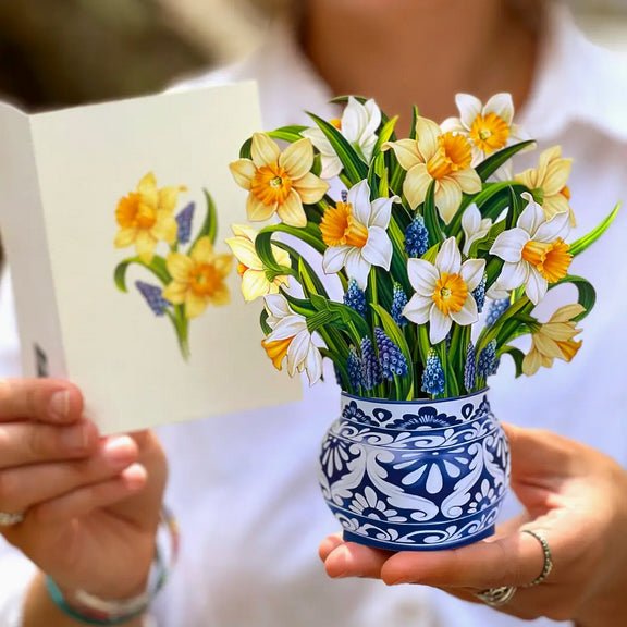 Mini English Daffodils Pop Up Greeting Card - Marmalade Mercantile