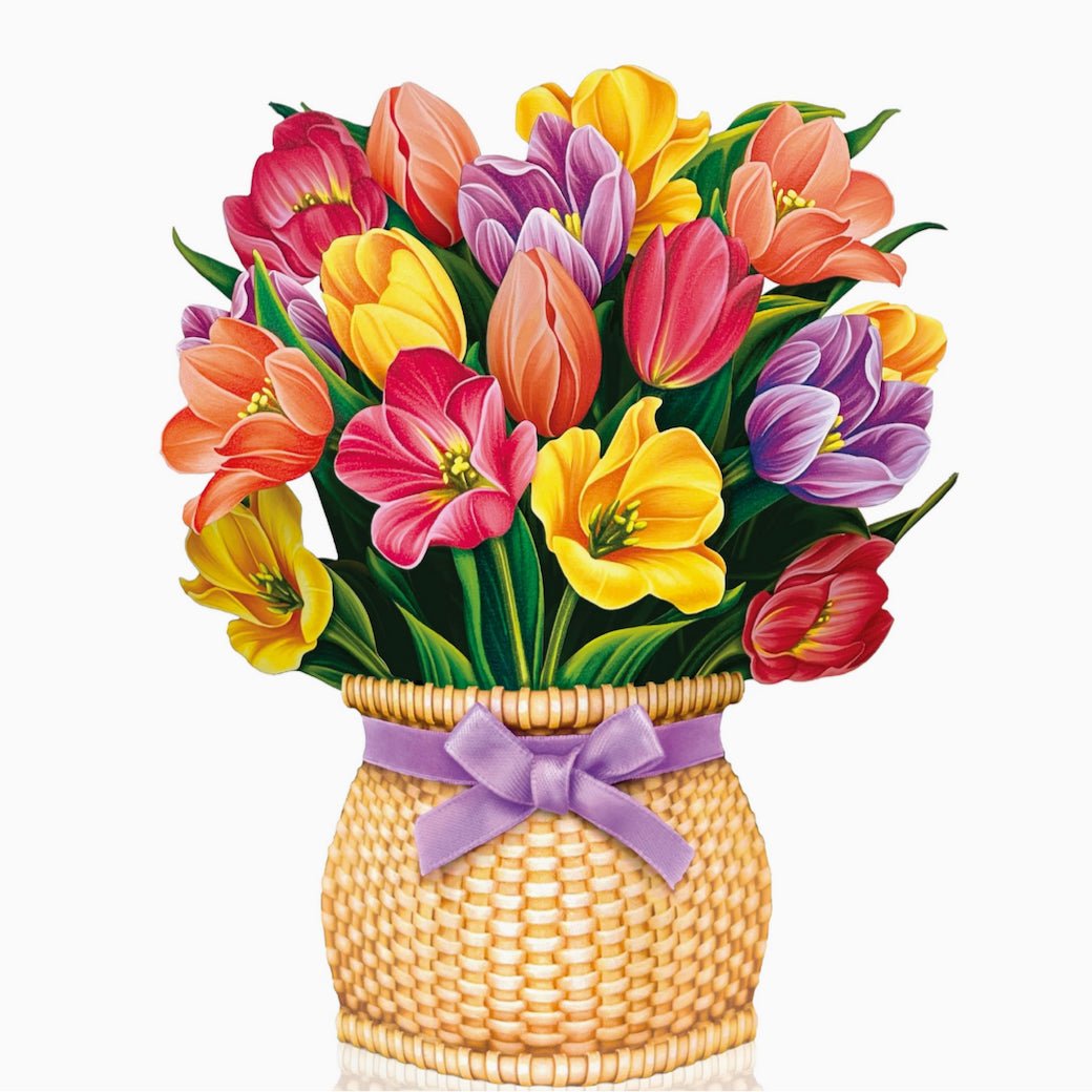 Mini Festive Tulips Pop Up Greeting Card - Marmalade Mercantile