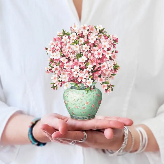 Mini Japanese Cherry Blossoms Pop Up Bouquet Greeting Card - Marmalade Mercantile