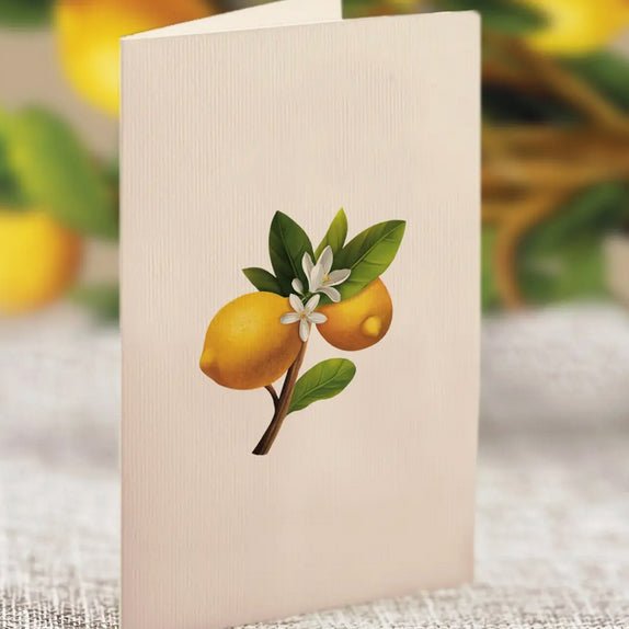 Mini Lemon Blossom Tree Pop Up Greeting Card - Marmalade Mercantile