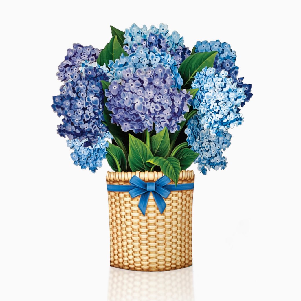 Mini Nantucket Hydrangeas Pop Up Greeting Card - Marmalade Mercantile