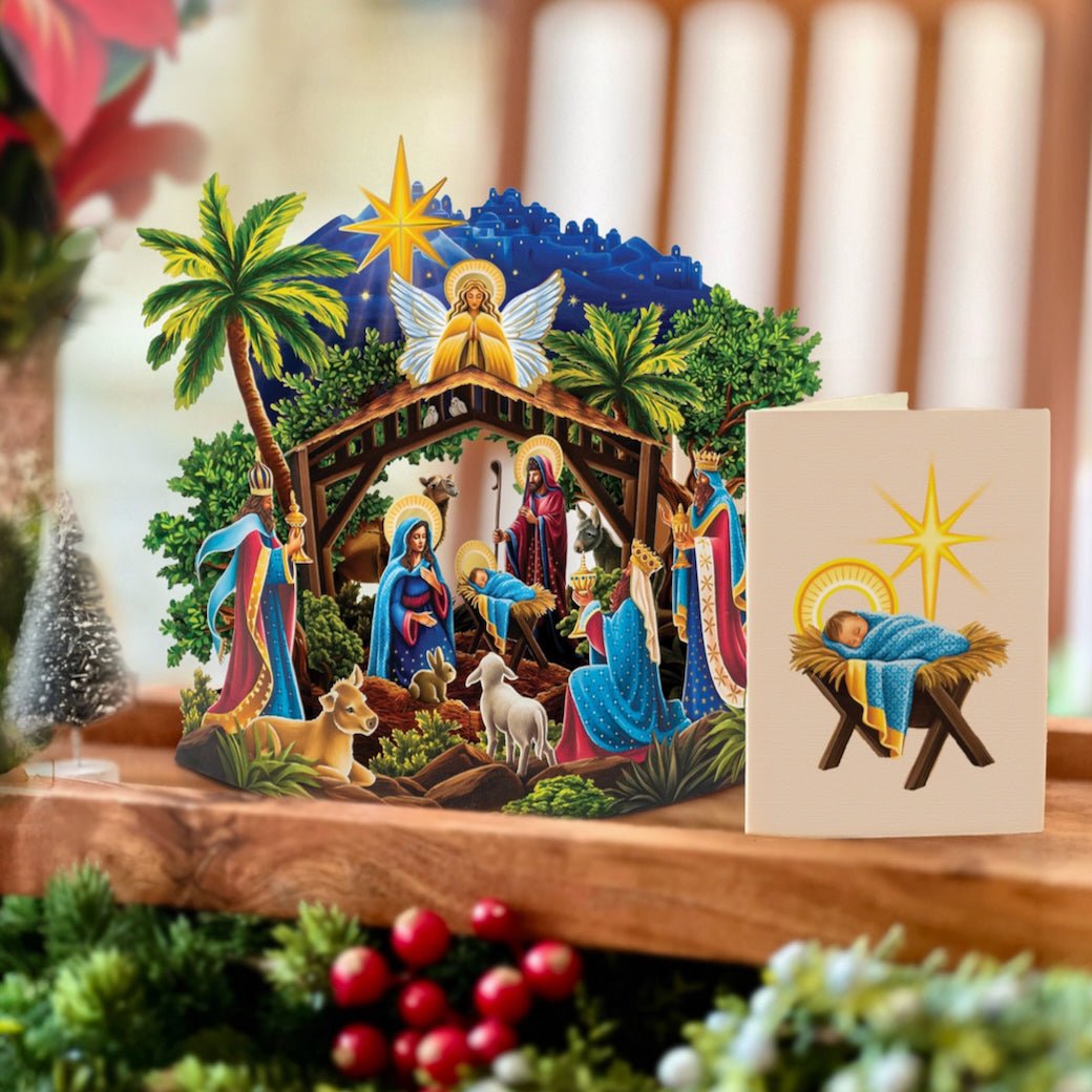Mini Nativity Pop Up Greeting Card - Marmalade Mercantile
