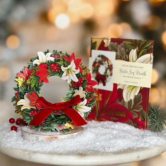 Mini Winter Joy Christmas Wreath Pop - Up Card - Marmalade Mercantile