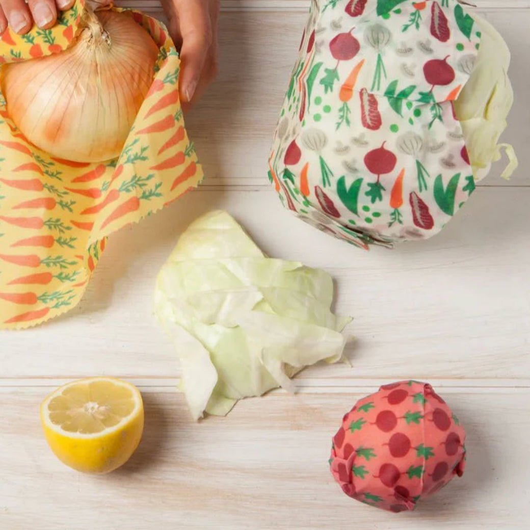 Mixed Veggies Set of Three Beeswrap Food Wraps - Marmalade Mercantile