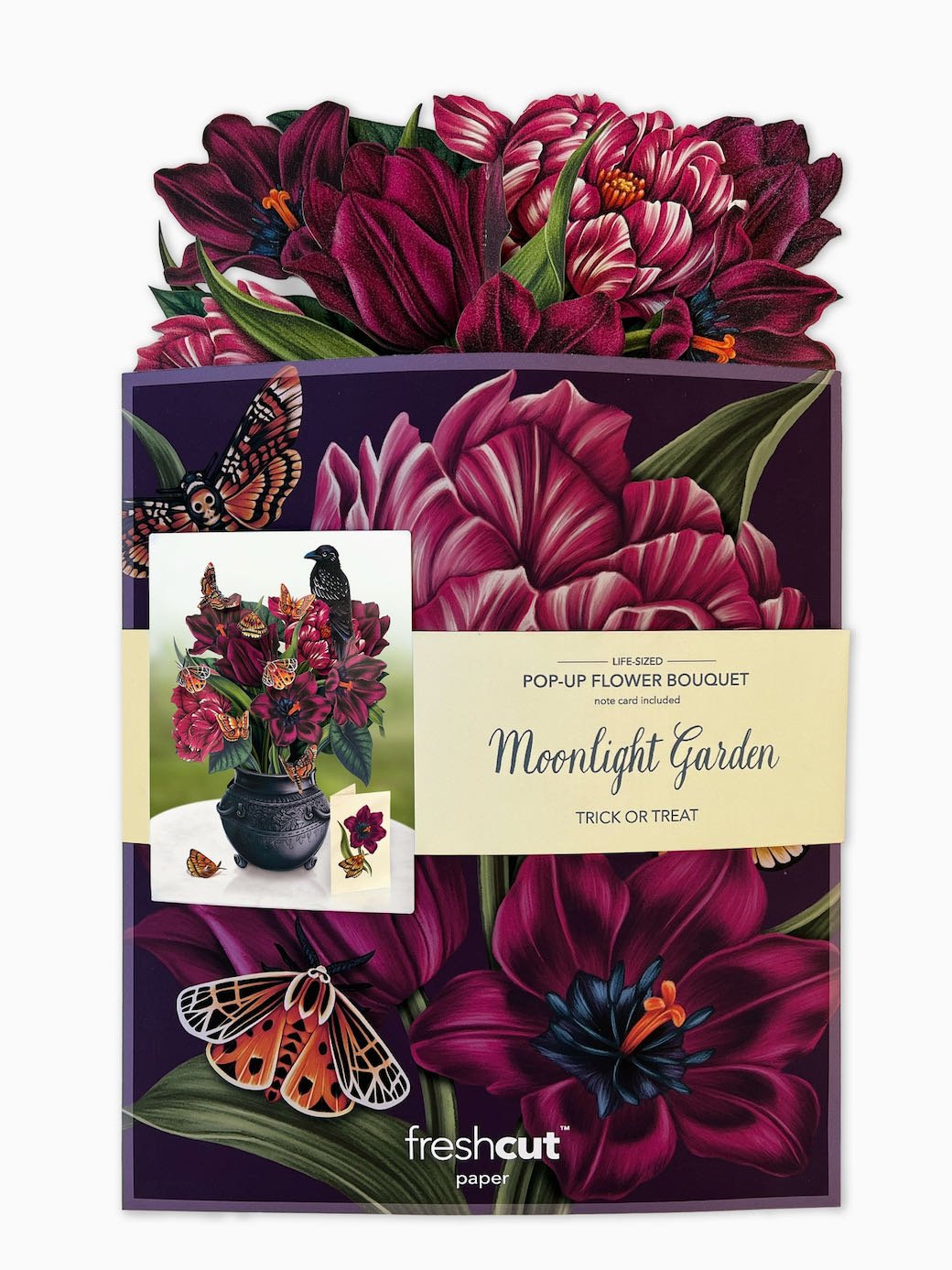 Moonlight Garden 3-D Life-Sized Pop Up Bouquet Greeting Card - Marmalade Mercantile