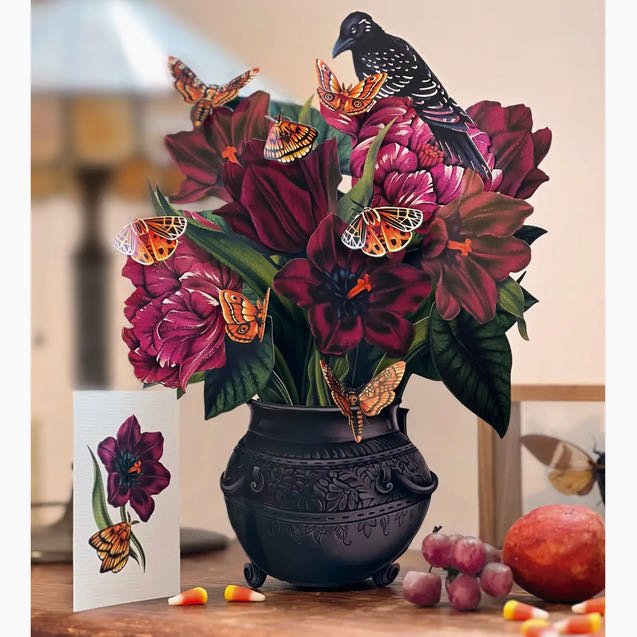 Moonlight Garden 3-D Life-Sized Pop Up Bouquet Greeting Card - Marmalade Mercantile