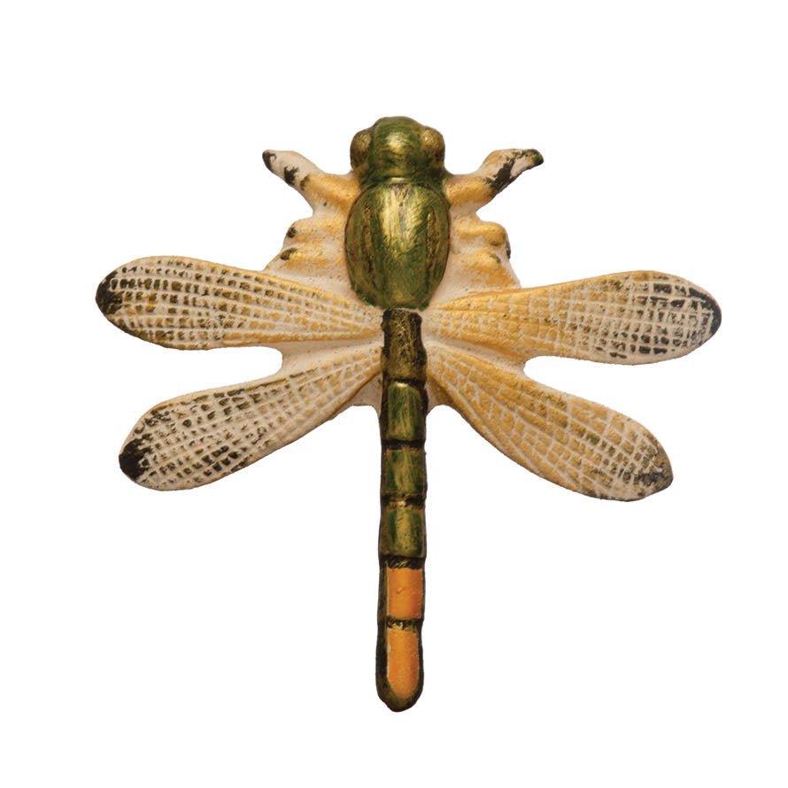 Multi-Color Stoneware Dragonfly Figure with Reactive Glaze - Marmalade Mercantile