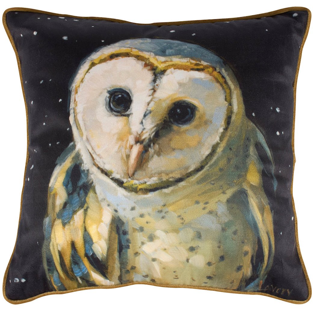 Night Barn Owl Accent Pillow - Marmalade Mercantile