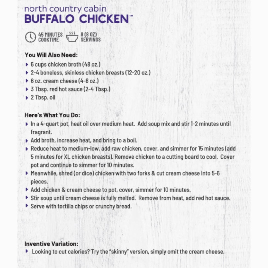 North Country Cabin Buffalo Chicken Soup - Marmalade Mercantile
