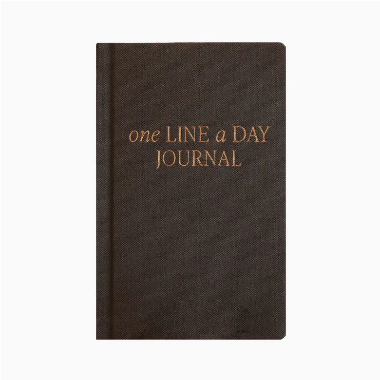 One Line a Day Hardcover Fabric Covered Journal - Marmalade Mercantile