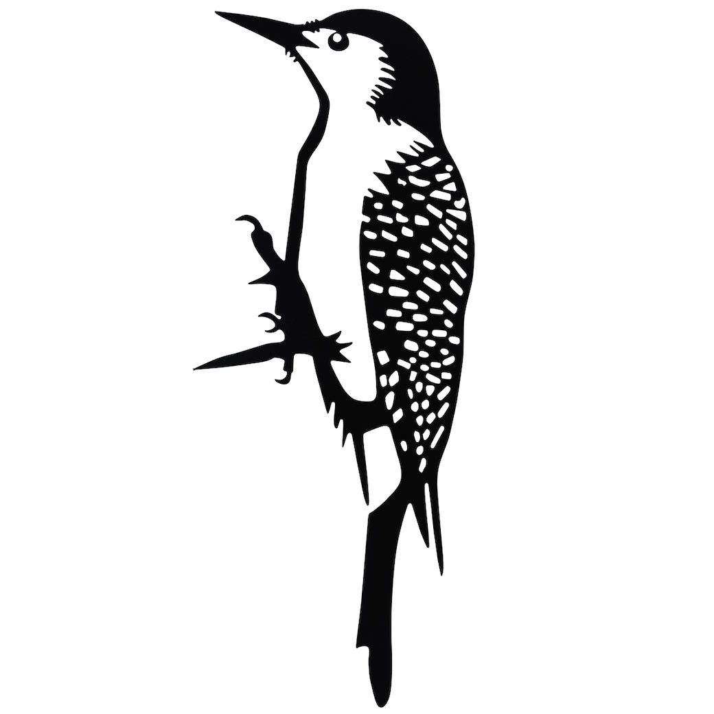 Outdoor Metal Cut Out Garden Art Woodpecker - Marmalade Mercantile