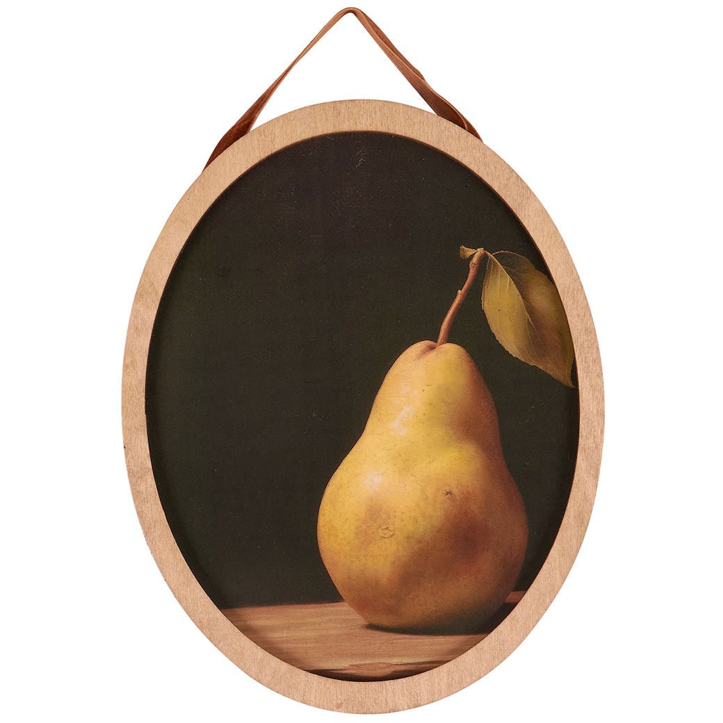 Oval Dark Academia Vintage - Style Framed Pear Print - Marmalade Mercantile