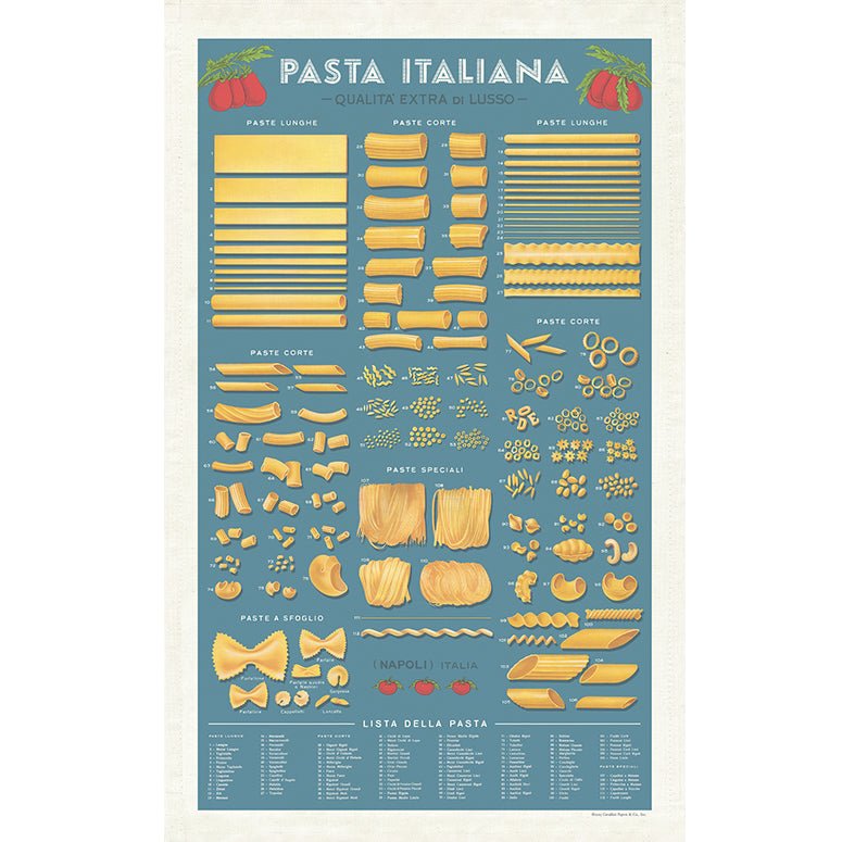 Pasta Italiano 100% Cotton Tea Towel - Marmalade Mercantile