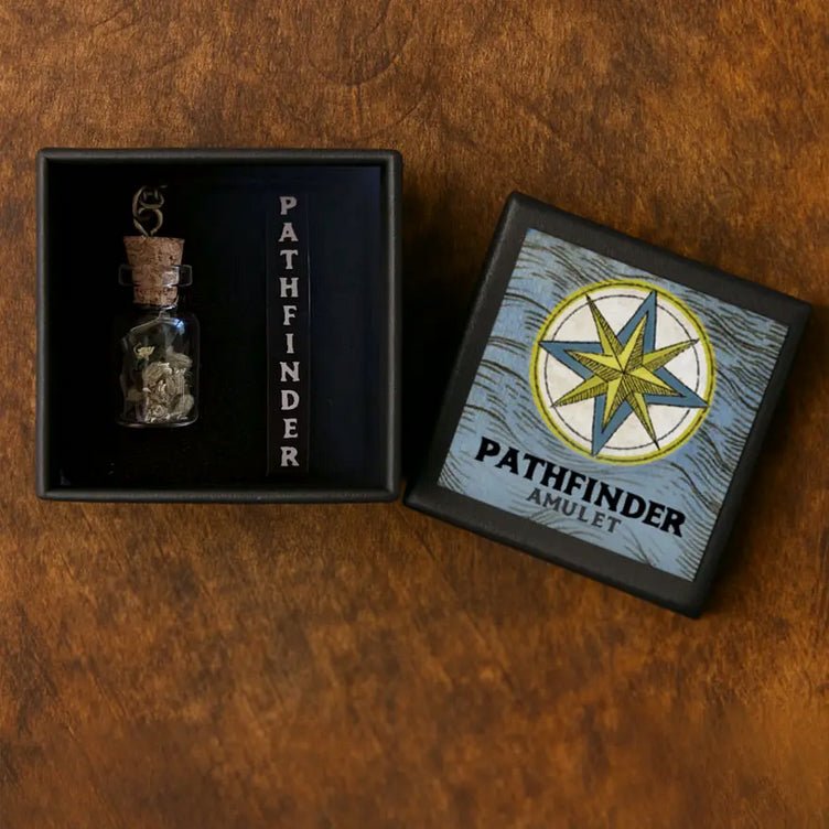 Pathfinder Amulet - Talisman Necklace for Direction in Life w Compass - Marmalade Mercantile