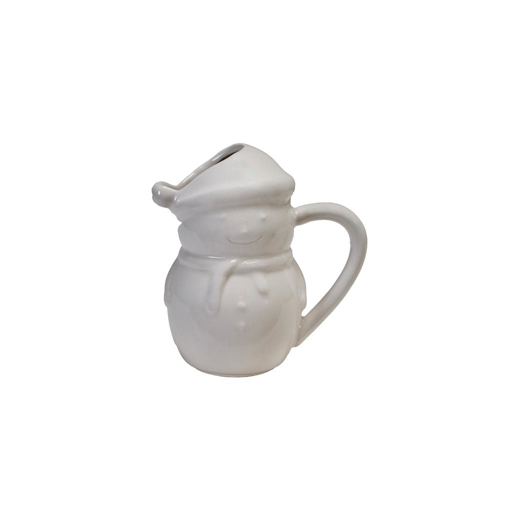 Petite 4oz Stoneware Snowman Creamer - Marmalade Mercantile