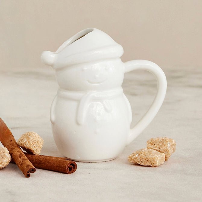 Petite 4oz Stoneware Snowman Creamer - Marmalade Mercantile