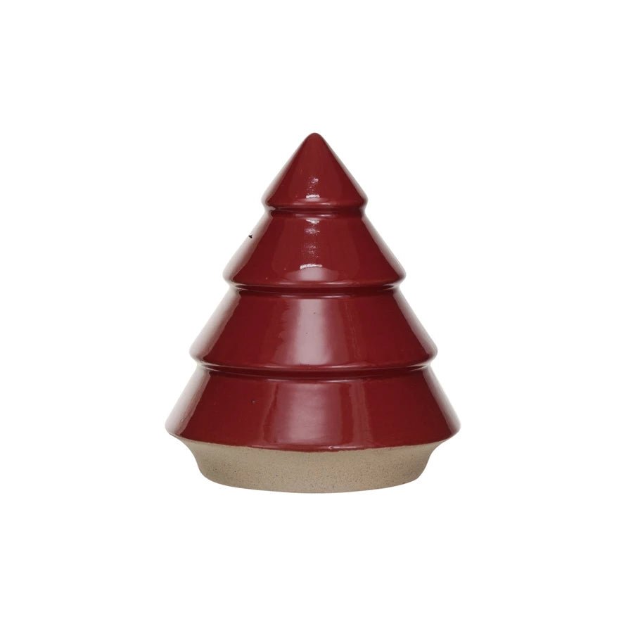 Petite Festive Red Stoneware Tree 5” Tall - Marmalade Mercantile