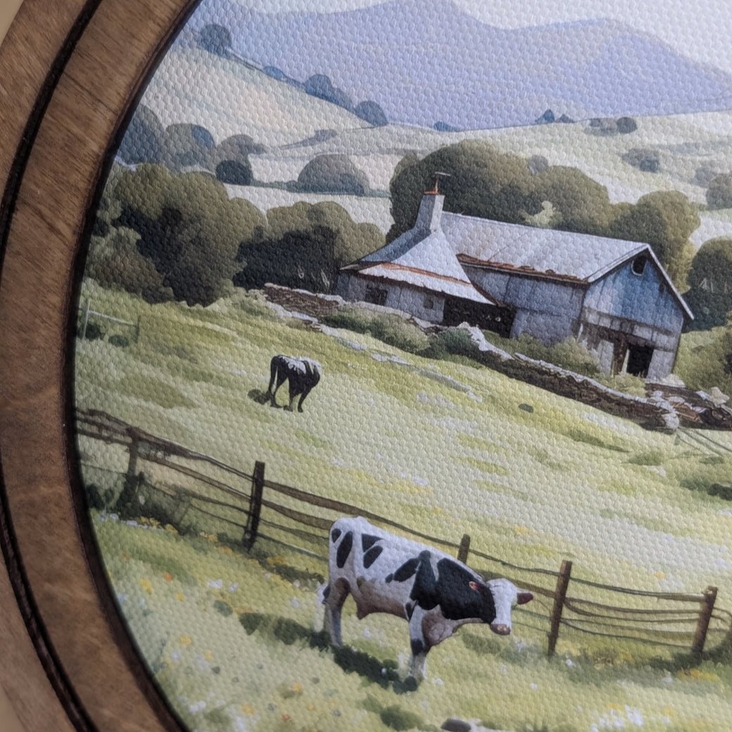 Petite Framed Black & White Dairy Cows Print - Marmalade Mercantile