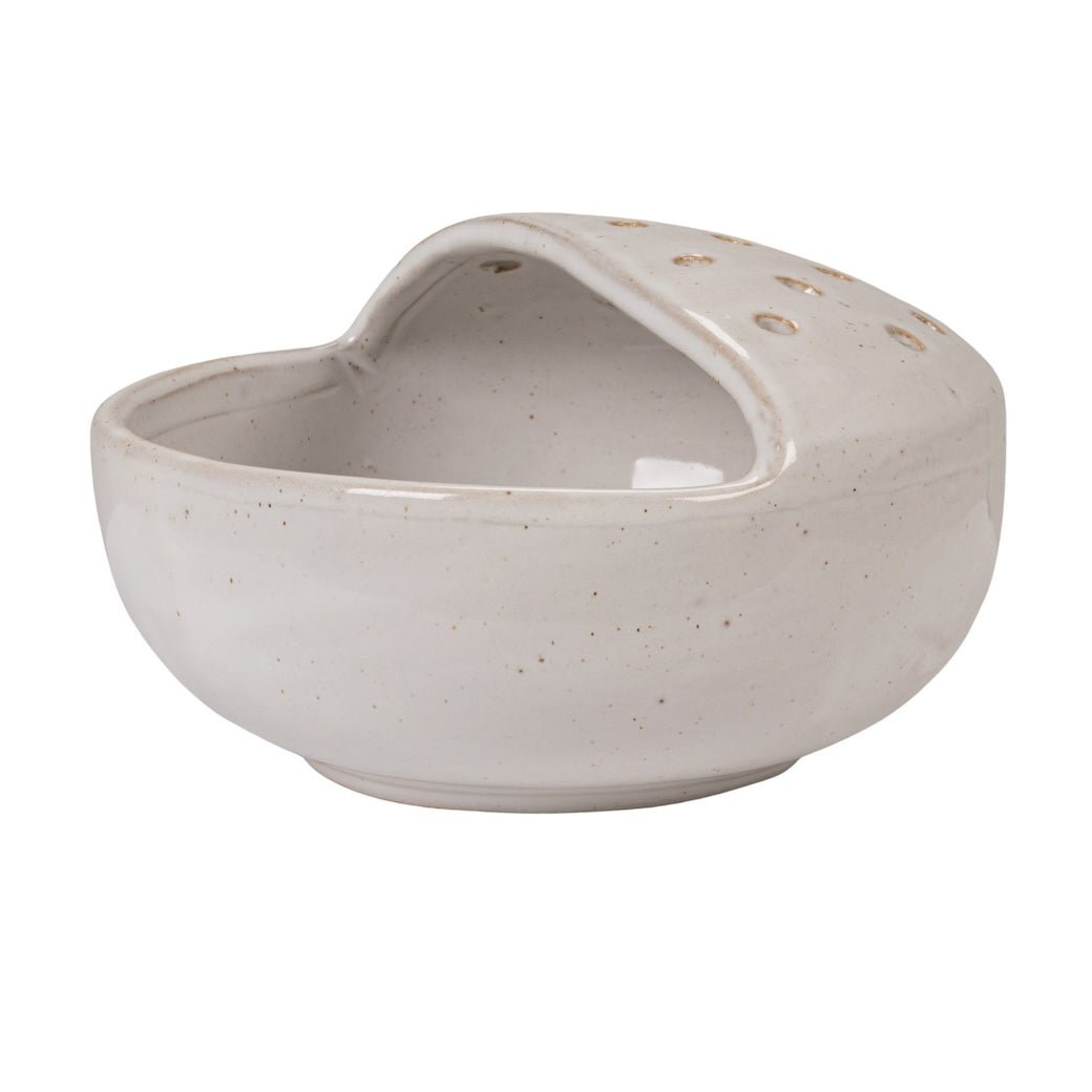Petite Rustic Stoneware Berry Bowl with Strainer - Marmalade Mercantile