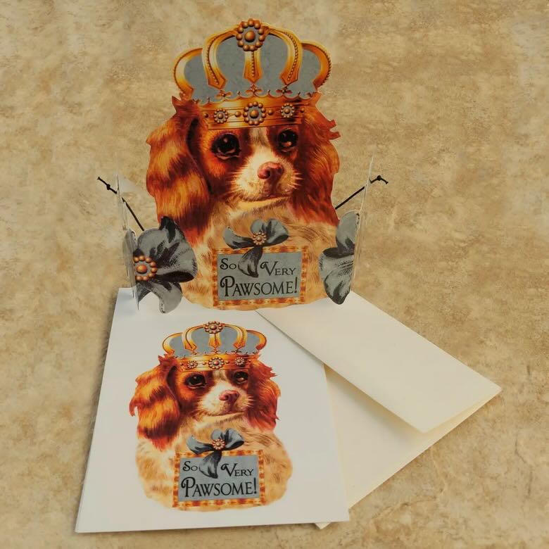 Positively Pawesome Dog Wearable Mailable Paper Tiara Greeting Card - Marmalade Mercantile