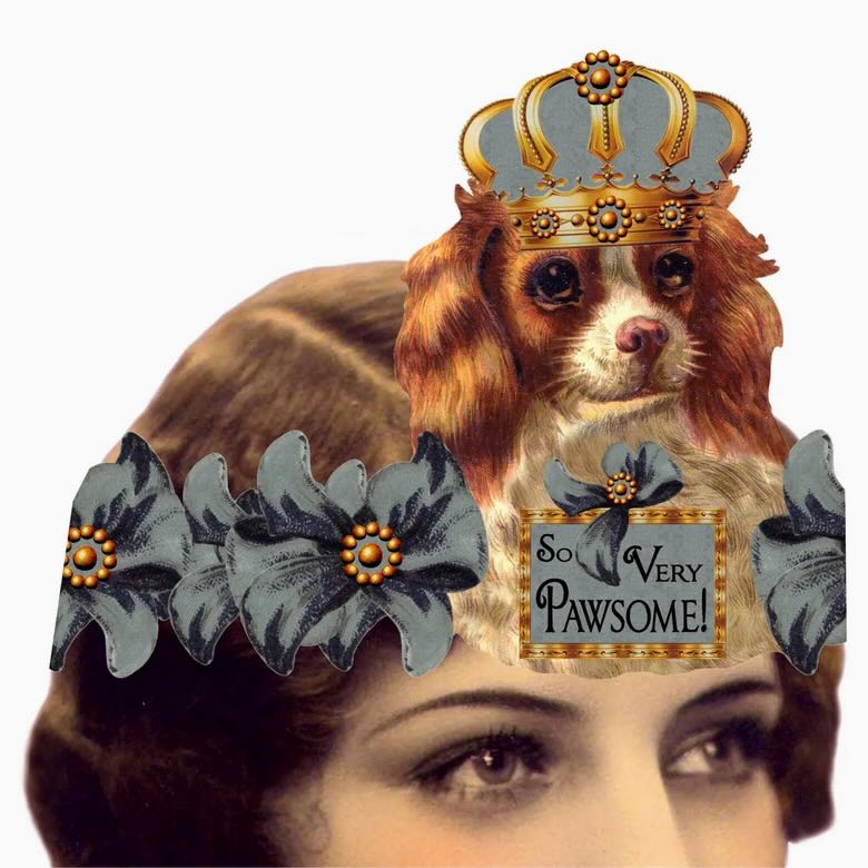 Positively Pawesome Dog Wearable Mailable Paper Tiara Greeting Card - Marmalade Mercantile