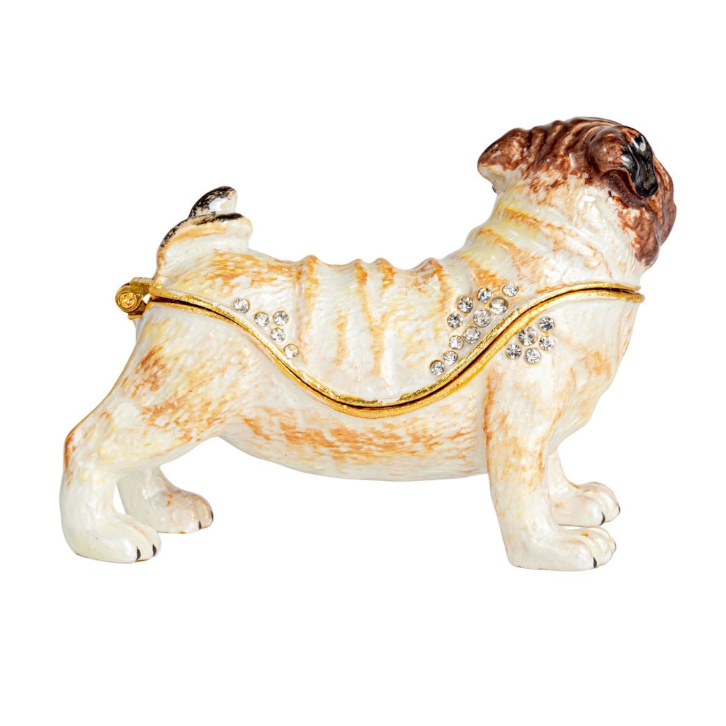 Pug Shaped Enameled Trinket Box - Marmalade Mercantile