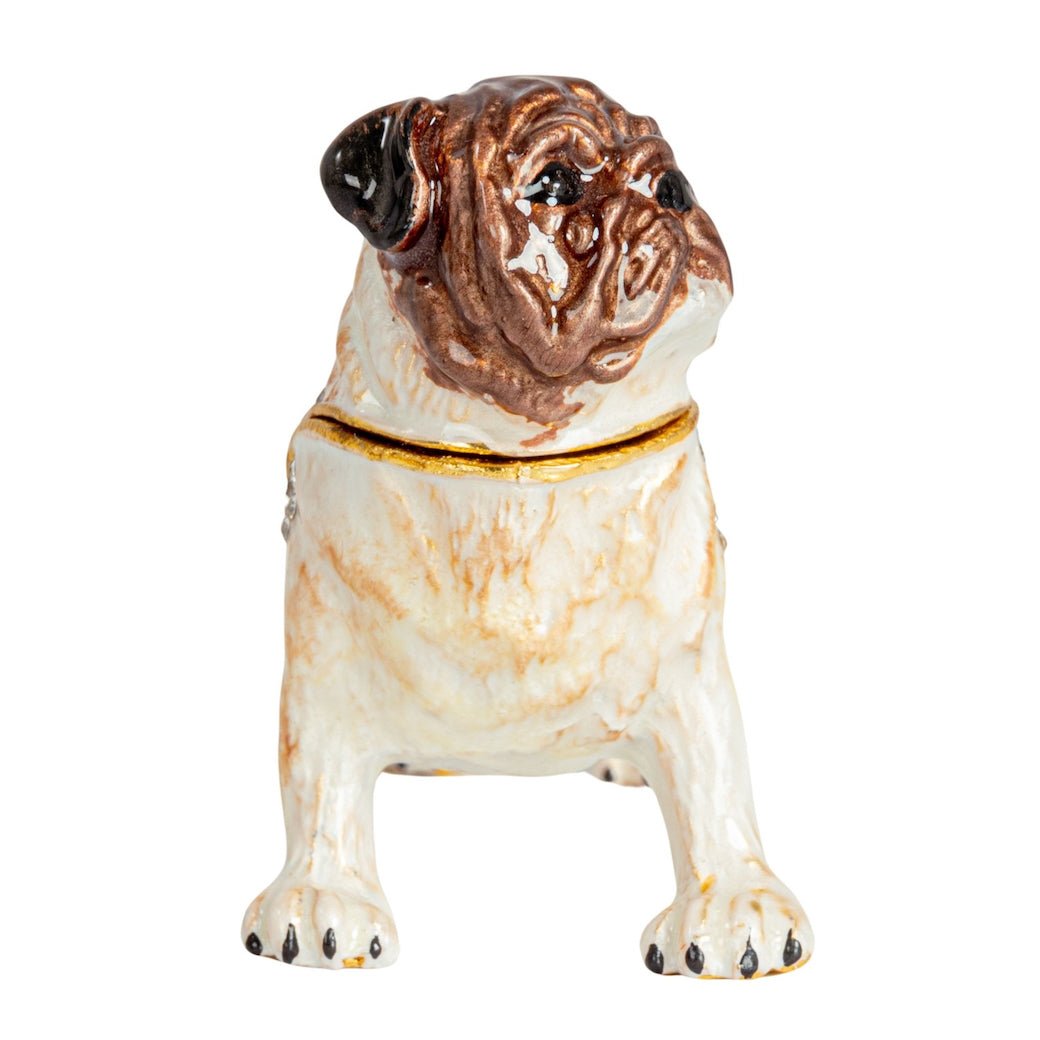 Pug Shaped Enameled Trinket Box - Marmalade Mercantile