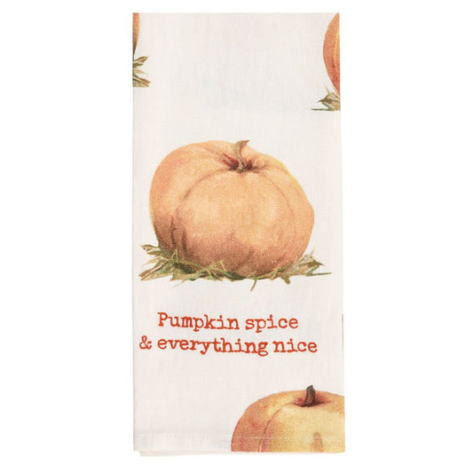 Pumpkin Spice and Everything Nice Autumn Kitchen Towel - Marmalade Mercantile