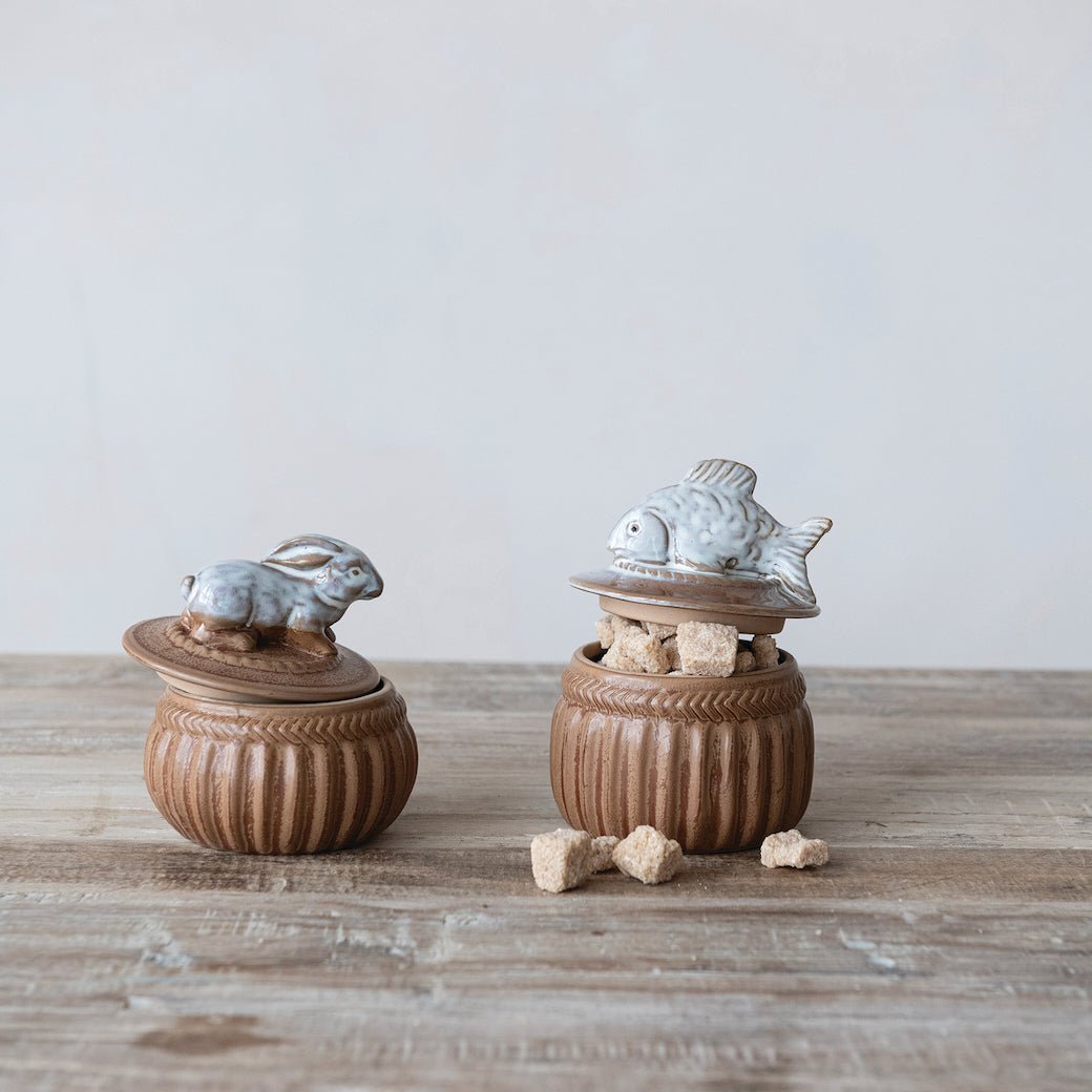 Rustic Stoneware Salt Cellar CHOICE of Style - Marmalade Mercantile