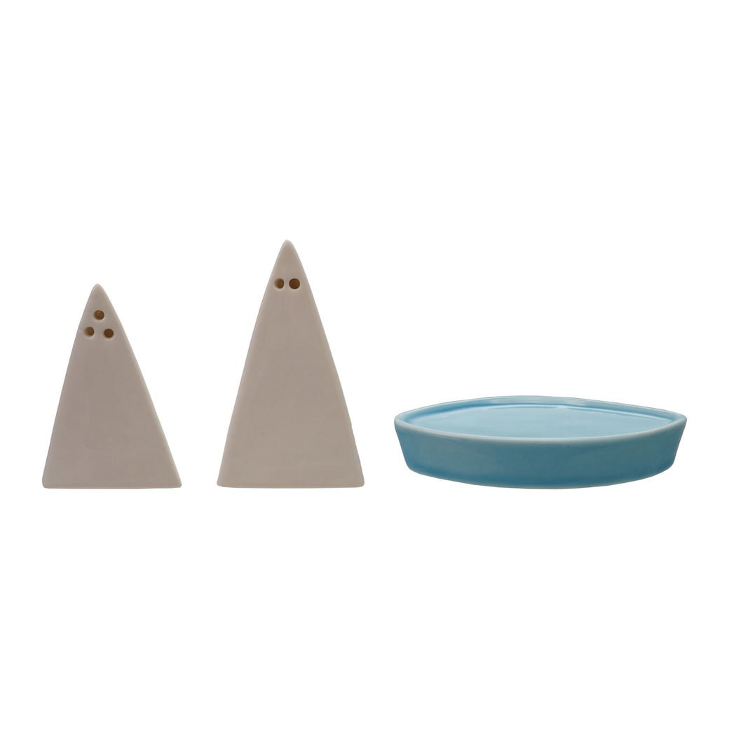 Sailboat Shaped Salt & Pepper Shaker Set - Marmalade Mercantile