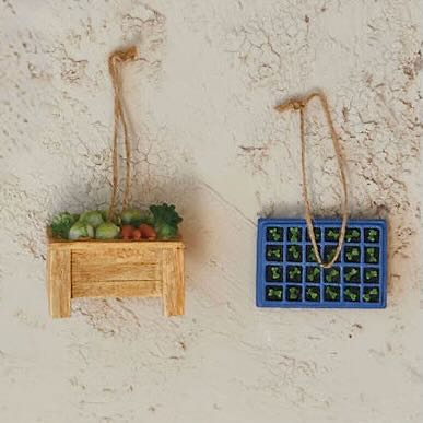 Seedling Tray & Veggie Planter Box Christmas Ornaments - Marmalade Mercantile