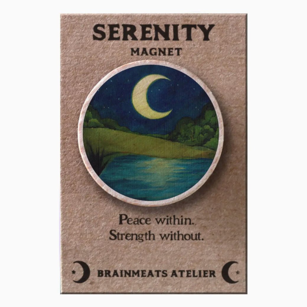 Serenity Magnet - Crescent Moon Token for Inner Peace - Marmalade Mercantile