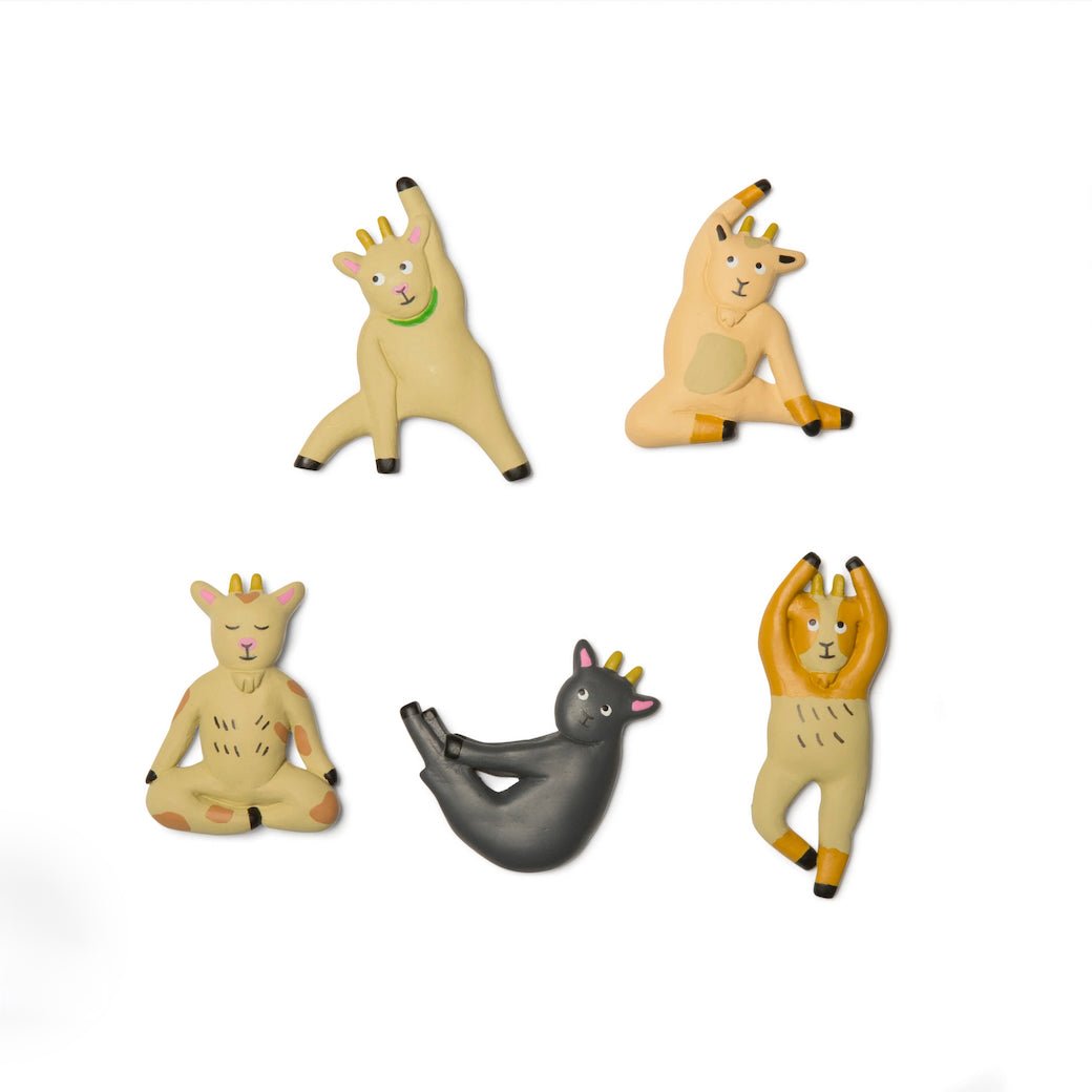Set of Five Goat Yoga Magnets - Marmalade Mercantile