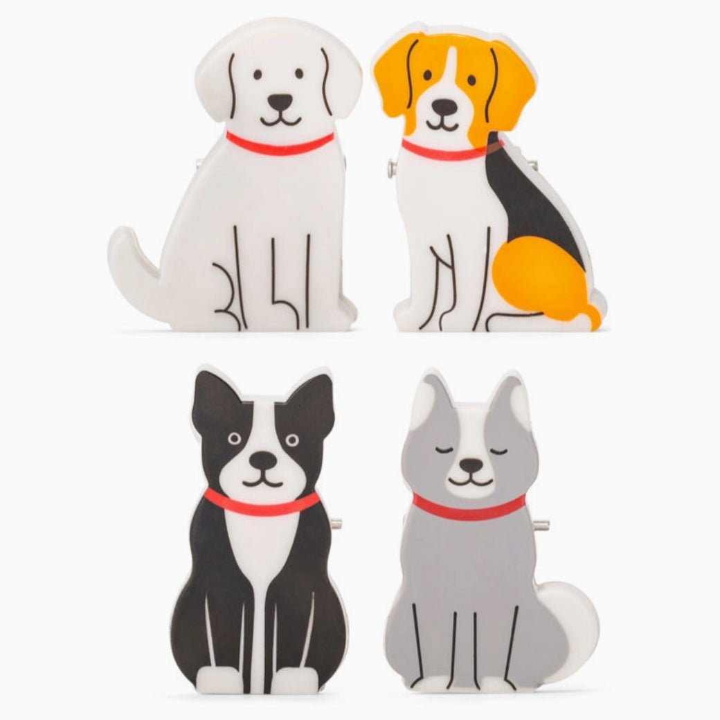 Set of Four Happy Pup Bag Clips - Marmalade Mercantile