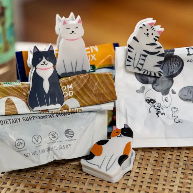 Set of Four Kitty Shaped Bag Clips - Marmalade Mercantile