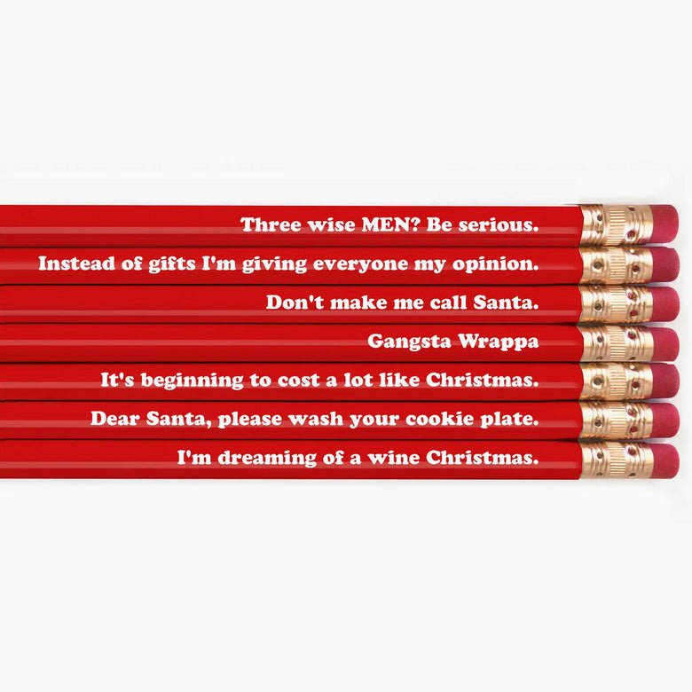 Set of Seven Holiday Mom Life Sharpened Pencils - Marmalade Mercantile