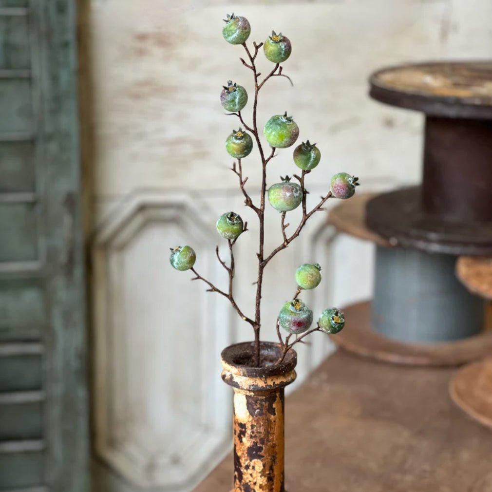 Set of Three Autumn Rose Hips Stems CHOICE of Five Colors - Marmalade Mercantile